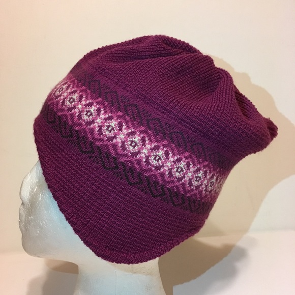 Columbia Wool Stocking Hat Purple Fleece Lined O/S - Picture 2 of 8